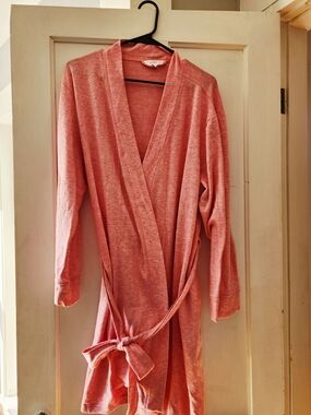 Charter Club XL Coral Wrap Robe with Self-Tie Belt